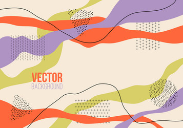 abstract pattern cartoon texture with lines dots vector image