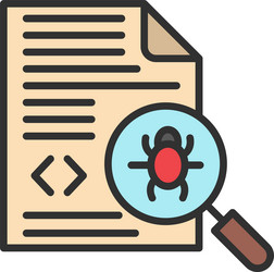 debugging outline filled icon vector image