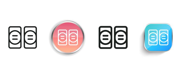 elbow pads icon thin linear regular and button vector image