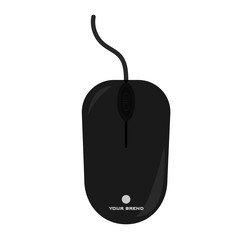 flat digital laser computer mouse icon design vector image