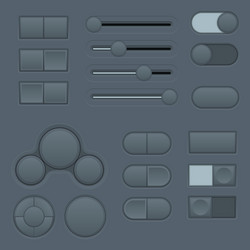 Modern Web Interface Buttons & Controls vector image