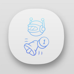 proactive bot app icon sending messages incoming vector image