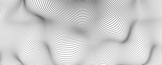 array with dynamic particles futuristic vector image