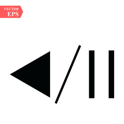 audio icons play and pause buttons vector image