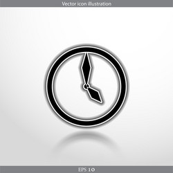 Clock web flat icon vector