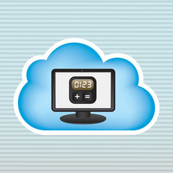 cloud computing design vector image