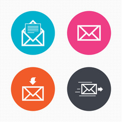 mail envelope icons message document symbols vector image
