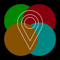map pointer pin gps icon - arrow vector image