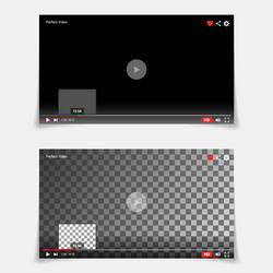 Modern Video Player Interface vector image