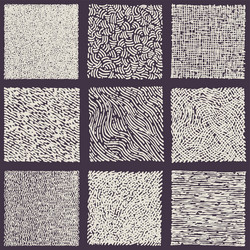set of hand drawn marker and ink patterns vector image