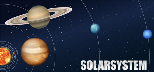 A solar system astronomy vector