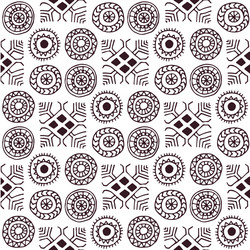 geometric seamless pattern in the style of boho vector image