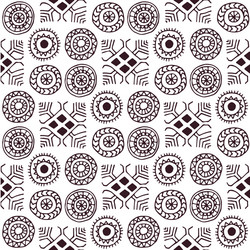 Geometric seamless pattern in the style of boho vector