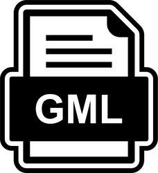 gml file document icon vector image