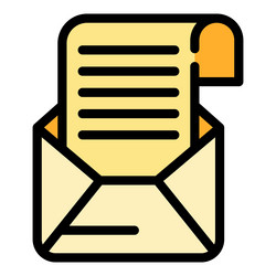 new computer mail icon color outline vector image