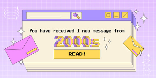 old computer window opened with reminder vector image
