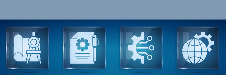 set graphing paper and compass document settings vector image