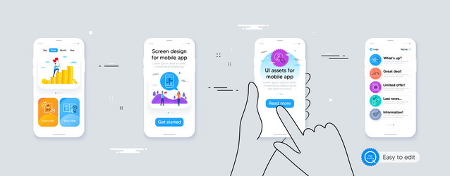 set of confirmed user and technical algorithm vector image
