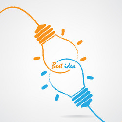 Creative light bulb idea concept Royalty Free Vector Image