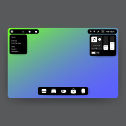 minimalist ui design prototype for large screen vector image