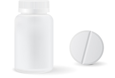 pill and medical bottle vector