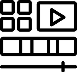 Video editing icon outline vector