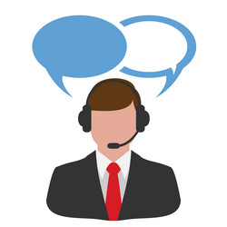 Call Center Support Operator vector image