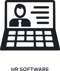 hr software isolated icon simple element from vector image