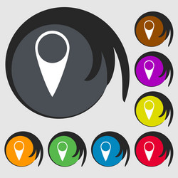 map pointer icon gps location symbol symbols vector image