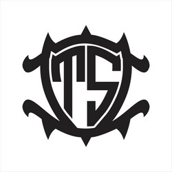 Ts logo monogram with wings arrow around design Vector Image