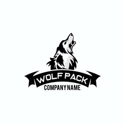 Wolf pack logo vector