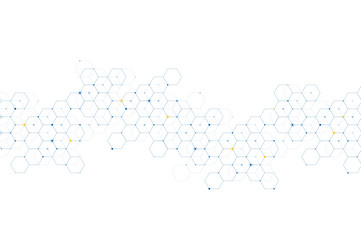 abstract hexagonal molecular structures vector image