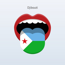 Djibouti language abstract human tongue vector