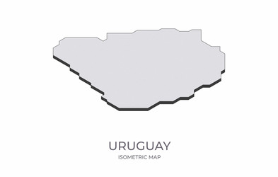 map of the uruguay in simple isometric form vector image