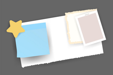 paper notes stickers place for memo messages vector image