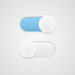 Toggle Switch - On and Off State vector image