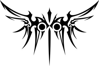 Tribal flying dragon Royalty Free Vector Image