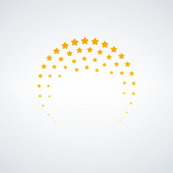 abstract golden circular halftone star dots stars vector