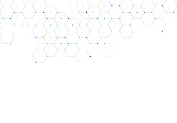 abstract hexagonal molecular structures vector image