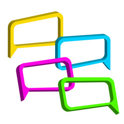 colored message frames dialog chat speech bubble vector image