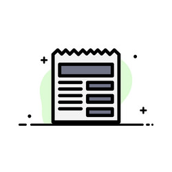 document text basic ui business flat line filled vector image