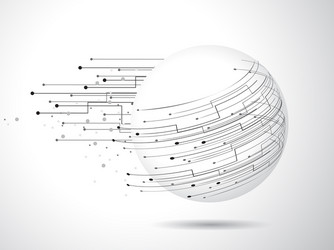 global network connect on white background vector image