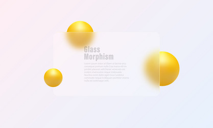 landing page template in glass morphism style vector image