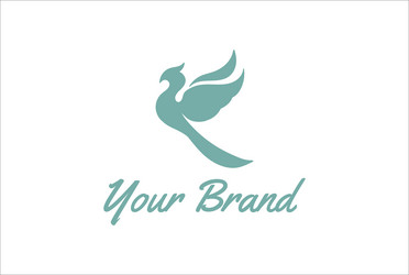 Simple minimalist flying eagle falcon hawk logo Vector Image