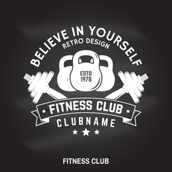 Fitness Club Badge - Believe Vector Image