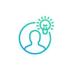 Idea insight linear icon vector