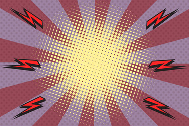 Retro Lightning Rays Background vector image