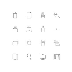 creative process and design simple linear icons vector image