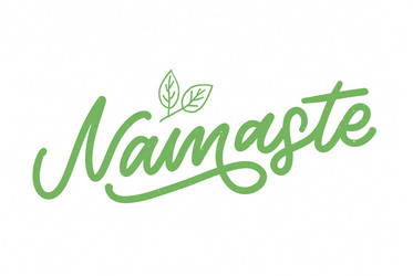 Hand drawn namaste lettering indian greeting vector