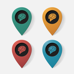 realistic color pointer brain vector image